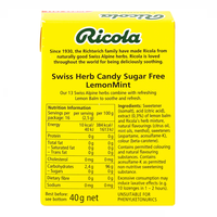 Bonbons à la menthe citronnée Ricola en gros, 40g, bonbons suisses rafraîchissants pour la gorge, prix compétitif, export