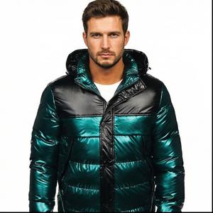 Vêtements d'hiver en gros à la mode de qualité supérieure vestes en duvet bouffante pour hommes vestes personnalisées à manches longues pour hommes - Product Image 1