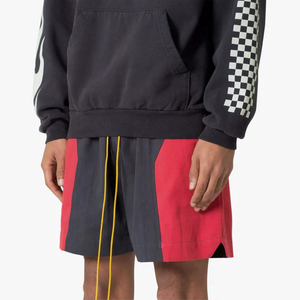 Shorts Deportivos de Baloncesto en Combinación Rojo y Negro, Ropa Urbana de Verano, Poliéster, Unisex, Diseño Impreso, Personaliza Tu Marca - Product Image 1