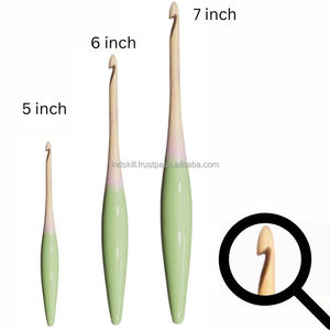 Hand-Turned wood Crochet Hooks- Each piece is artisan made- warm <b>grip</b> luxury feel and perfect tension <b>control</b> for fine projects - Product Image 3