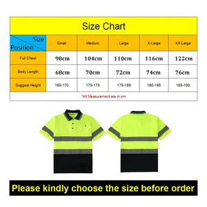 Polo réfléchissant haute visibilité pour homme, manches courtes, respirant, vêtement de travail de sécurité avec poche, design bicolore - Product Image 5