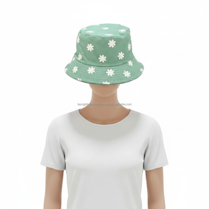 Unisex <b>Bucket</b> <b>Hat</b> <b>Green</b> Floral Custom OEM Wholesale - Product Image 5