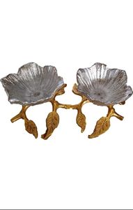 Nuevo Producto: Elegante Tazón Blanco y Dorado Tallado a Mano, Pieza Decorativa Moderna para Decoración del Hogar y Servir, EN VENTA - Product Image 5