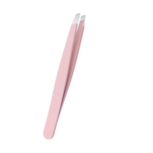 Pinzas para Pestañas Ryzer Studio, Color Rosa, Acero Inoxidable, Punta Curva, Mango Cómodo, Duraderas, Diseño Moderno y Lujoso - Product Image 1