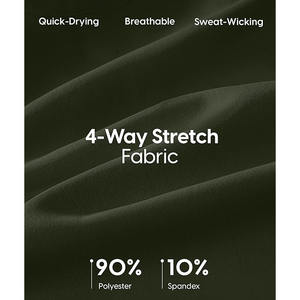 Shorts de sport décontractés pour hommes en tissu éponge, séchage rapide, anti-plis, ourlet fendu, taille haute élastique, respirant, brodé, pour l'été et le yoga - Product Image 4