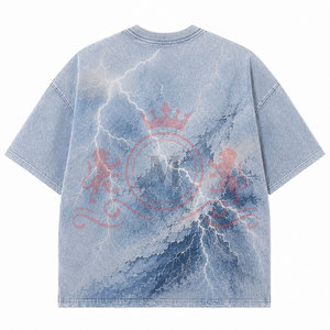 เสื้อยืดคอตตอนระบายอากาศดี สีซีดแบบซันเฟด ทรงดรอปไหล่ เนื้อผ้านุ่ม สวมใส่สบายทุกวันและเหมาะสำหรับกิจกรรมกลางแจ้ง - Product Image 5