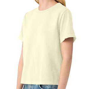 Camiseta Corta Azul para Mujer, Modelo Básico, Cuello Redondo - Product Image 6