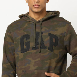 Sweat-shirt à capuche camouflage pour homme, coupe classique, en molleton de coton, décontracté, pour l'automne, avec poche - Product Image 3