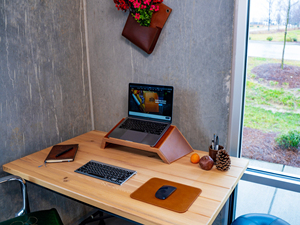 Genuine Leather Mouse Pad Ultra <b>Slim</b> <b>Desk</b> Mat Full Grain Cowhide Leather Case Mousepad for Sleek Laptop Setups LMP-0067 - Product Image 5