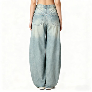 Venta de Fábrica: Jeans de Mezclilla de Pierna Ancha para Mujer, Tallas Grandes, Elegantes y Holgados - Product Image 6