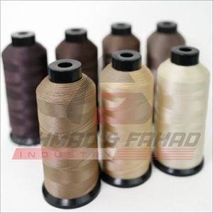 Bobines de fil à coudre en polyester teint brun beige noir, durables pour l'artisanat, Ahmad & Fahad Industry - Product Image 5