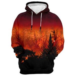 Sudadera con Capucha Personalizada para Hombre, Estampado Geométrico, Sudadera con Estampado por Sublimación, Ropa Urbana de Otoño, Tejido de Poliéster - Product Image 2