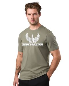 Camiseta de Hombre Verde Oliva con Estampado Gráfico, Camiseta Casual de Manga Corta de Algodón, Cuello Redondo, Ropa de Calle de Verano, Moda para Uso Diario - Product Image 1