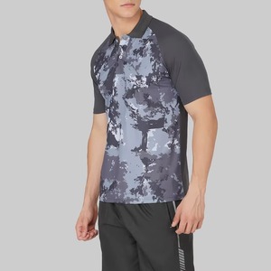Chemise de golf pour homme de qualité supérieure, logo sur le devant, anti-rides, tricotée, 100% coton, boutonnée, blanche et bleue, manches courtes, décontractée, respirante, pour l'été - Product Image 1