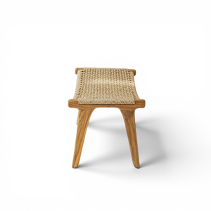 Sofás de Lujo Premium de Madera de Teca Sólida para Sala de Estar, Sillón de Respaldo Alto, Otomana, Conjunto de Sillas Tejidas a Mano con Cuerda, para Patio - Product Image 4
