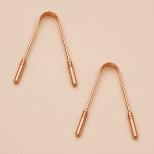 Raspador de Lengua de Cobre Puro, Limpiador de Lengua Ayurvédico, Raspador de Lengua Metálico en Forma de U, Higiene Bucal - Product Image 2