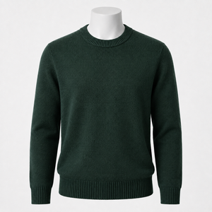 Flexco Sports <b>Men's</b> Cashmere Crewneck <b>Sweater</b>-Winter Breathable Quick Dry Anti-Wrinkle Front Soft Touch Refined Texture Timeless - Product Image 1