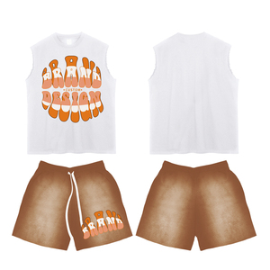 Conjunto de Pantalones Cortos Deportivos de Verano para Hombre, Camiseta de Manga Corta, Pantalones Cortos Deportivos Sólidos, Conjunto de 2 Piezas de Ropa de Marca para Hombre - Product Image 3