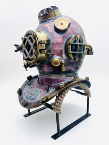 Casco de Buceo de Metal Sólido, Casco de Buzo Antiguo, Réplica de Casco de Buceo en Aguas Profundas, Decoración Náutica Marítima Vintage - Product Image 2