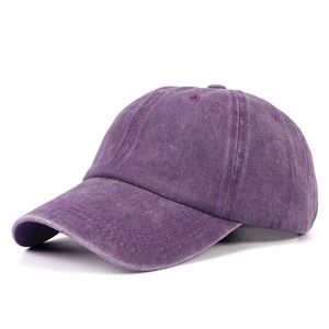 Casquette de baseball en coton délavé vintage avec logo personnalisé, 6 panneaux, couleur bordeaux unie, casquette décontractée unisexe pour le sport - Product Image 6