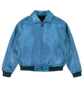 Nueva Chaqueta de Cuero PU Roja para Hombre, Estilo Casual, Deportiva, para Motociclistas, con Cierre y Botones Metálicos Plateados - Product Image 3