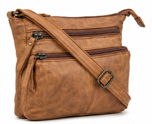 Vintage Genuine Leather Fashion Crossbody <b>Shoulder</b> Bag for Women Daily Life Multi-Pocket Sling Purse with Adjustable <b>Strap</b> - Product Image 5