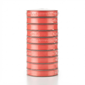 Cinta de Satén Rosa Coral de 12mm, de una Sola Cara, Directo de Fábrica, 10 Rollos x 8 Metros, para Regalos de Spa, Bolsas de Bienvenida para Bodas, Venta al Por Mayor - Product Image 1