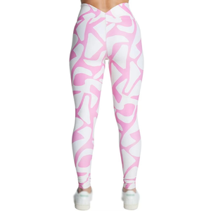 High Waist Custom Design Print Yoga Leggings Full Length Four-Way Stretch Spandex Polyester Women's Fitness <b>Pants</b> - Product Image 2