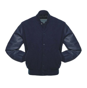 Blouson universitaire sur mesure pour homme 2026, respirant, avec col montant et manches en cuir, grandes tailles, service OEM - Product Image 5