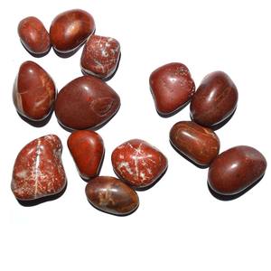 Piedras de guijarros de jaspe rojo, piedras de calidad - Product Image 2