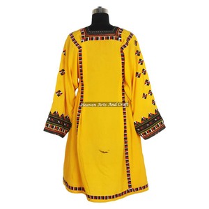 Túnica Bohemia Vintage Real Kuchi Banjara BDR029 Colección de Vestidos Banjara Balochi con Bordado a Mano Vintage Étnico Banjara - Product Image 3