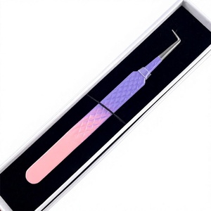 Pince à épiler rose pâle TEEJAY pour extensions de cils volumineuses – Prix de gros usine pour commandes en gros - Product Image 6