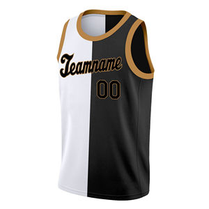 Maillot de basketball tendance noir et marron 2025 – Vêtements de basketball en gros à prix abordable pour équipes – OEM numérique - Product Image 3