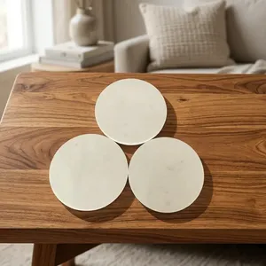 Trending Luxury Marble <b>Coasters</b> Set Natural Stone Waterproof Eco Friendly <b>Drink</b> <b>Coasters</b> for Indoor Home Villa and Hotel - Product Image 1