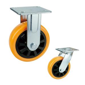 5 "Lenk rollen mit Schraubens icherheit Doppel verriegelung und Polyurethan schaum No Noise Wheels Heavy Duty <span class=keywords><strong>Caster</strong></span> - Product Image 2