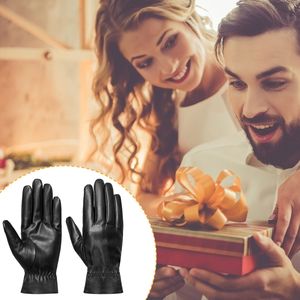 Guanti Invernali Unisex in Pelle per Sport all'Aperto, Antivento, Morbidi, per Ciclismo, Sci e Corsa in Climi Freddi - Product Image 6