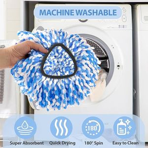 Confezione da 4 Testine di Ricambio per Mop Rotante, Ricariche in Microfibra Facili da Sostituire - Product Image 2
