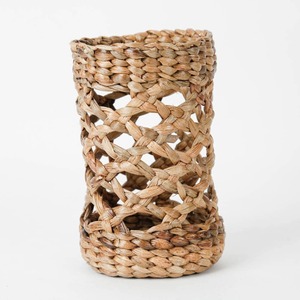 Woven water hyacinth <b>cup</b> holder eco friendly tumbler wrap cover good deal glassware accessories - Product Image 6