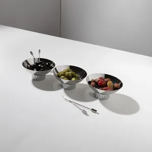 Trendy Premium Ceramic Bowl Plant Eco-Friendly American Style Luxury Decorative Bowl for <b>Interior</b> <b>Accessories</b> Styling Display - Product Image 3