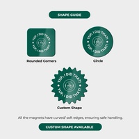 Autocollant magnétique adhésif en vinyle imperméable de forme personnalisée - Impression sérigraphique personnalisable, article promotionnel multi-formes, cadeau artisanal