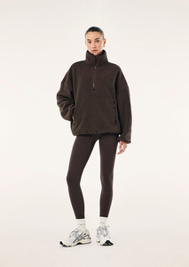 Chaqueta Sherpa Oversize para Mujer, Chaqueta Cálida de Forro Polar para Invierno, Chaqueta Casual con Media Cremallera, Ropa Exterior de Moda Personalizada OEM al por Mayor - Product Image 6