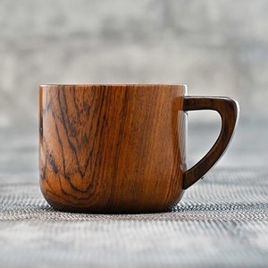 Taza de Madera Rústica Hecha a Mano, Taza de Café de Madera Maciza con Acabado Natural, Ecológica, para Té, Café, Cerveza, Jugo - Product Image 4