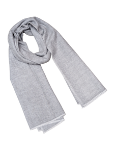 Elegante Estola Gris Lisa de Lana y Acrílico, Bufanda de Invierno Hecha a Mano para Mujer de 28x80 Pulgadas, Chal Cómodo de Fibra Suave para Dama - Product Image 5
