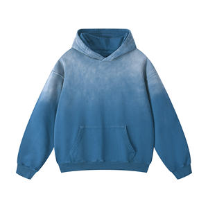 Sweat-shirt à capuche style délavé à l'acide, look vintage, avec poche kangourou, streetwear décontracté, coupe ample, pour le quotidien - Product Image 2