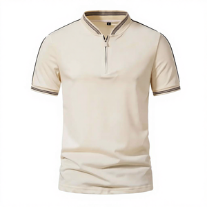 Polo homme personnalisé à manches courtes en coton et élasthanne, toile unie teinte, séchage rapide - Product Image 2