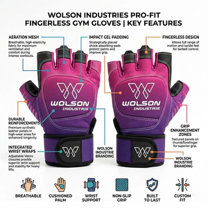 Guantes de Entrenamiento Cómodos de Medio Dedo con Agarre Antideslizante para Ejercicio, Fitness, Gimnasio y Levantamiento de Pesas - Product Image 5