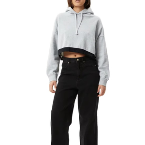 Sudadera moderna y cómoda de tela suave con capucha corta para mujer, tela suave y transpirable para uso diario informal, sudaderas cortas con capucha para mujer - Product Image 1