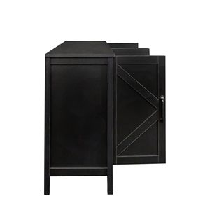 Credenza a 4 Ante Indipendente con 4 Ripiani Aperti per Ingresso, Soggiorno o Ufficio - Product Image 3