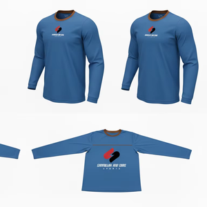 Premium <b>Men</b> Long Sleeve T <b>Shirt</b> Cotton Polyester Casual Breathable Plain Full Sleeve Comfortable Daily Wear Wholesale Clothing - Product Image 3