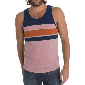 Chaleco informal a rayas para hombre, camisa sin mangas para playa, ropa ligera y transpirable para viajes al aire libre, ropa de moda para hombre Sando - Product Image 1